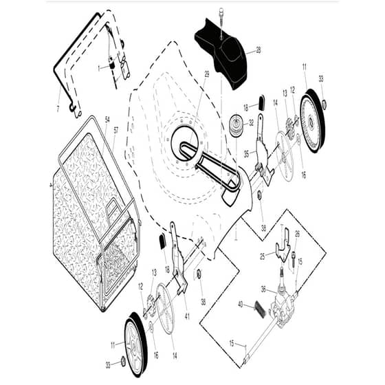 McCulloch M51-140F - 96141027102 - 2014-01 - Drive Parts Diagram