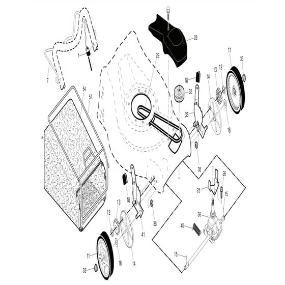 McCulloch M51-140WF - 96141027001 - 2013-10 - Drive Parts Diagram