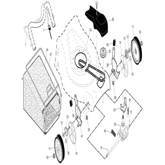 McCulloch M51-140WF - 96141027002 - 2014-01 - Drive Parts Diagram