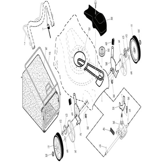 McCulloch M51-140WF - 96141027004 - 2015-02 - Drive Parts Diagram