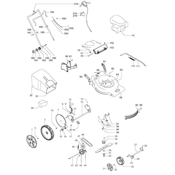McCulloch M51-150 AWR Classic - 96782070101 - 2019-03 - Product Complete Parts Diagram