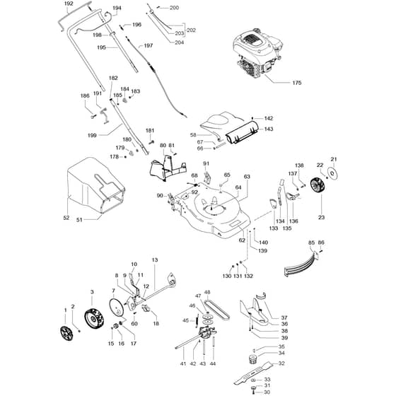 McCulloch M51-150 R Classic - 96708670100 - 2017-02 - Product Complete Parts Diagram