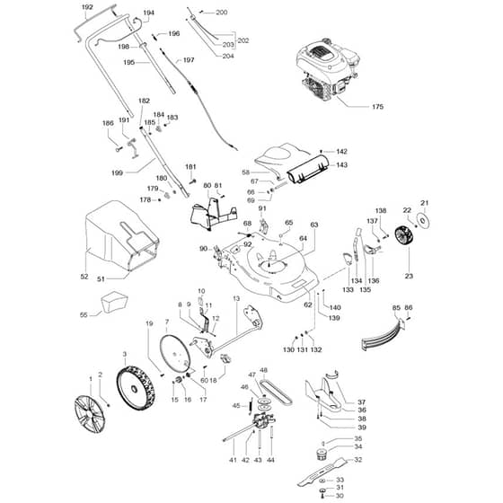 McCulloch M51-150 WR Classic - 2018-02 - Product Complete Parts Diagram