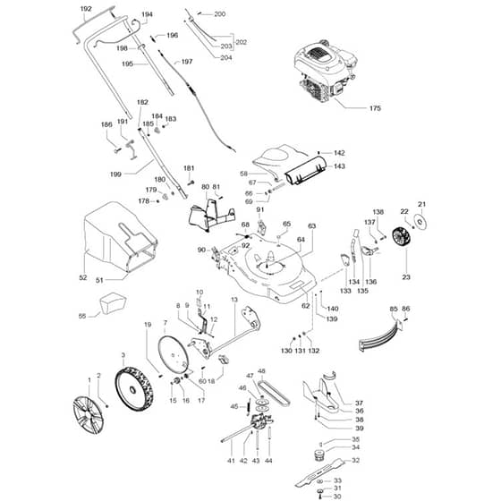 McCulloch M51-150 WR Classic - 2019-03 - Product Complete Parts Diagram