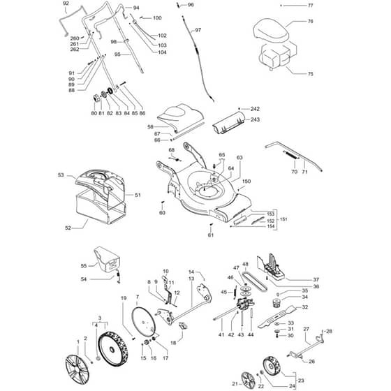 McCulloch M51-150 WRPX - 96730370100 - 2015-04 - Product Complete Parts Diagram