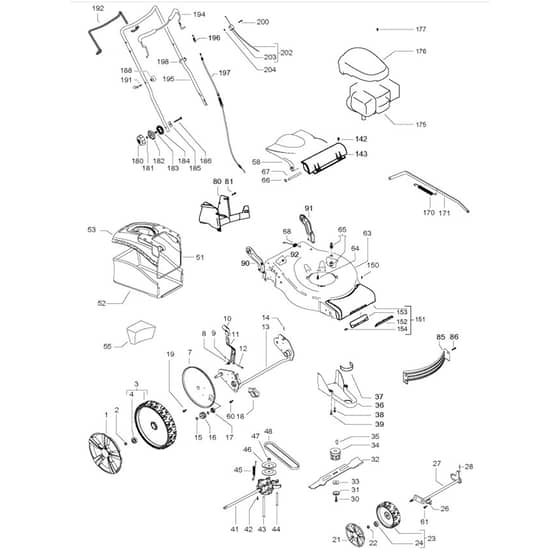 McCulloch M51-150 WRPX - 96730370102 - 2017-02 - Product Complete Parts Diagram