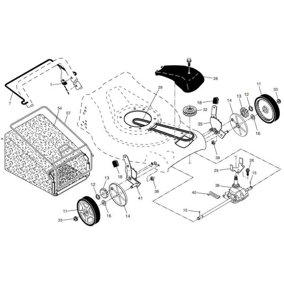 McCulloch M51-150F - 96141031000 - 2015-12 - Drive Parts Diagram