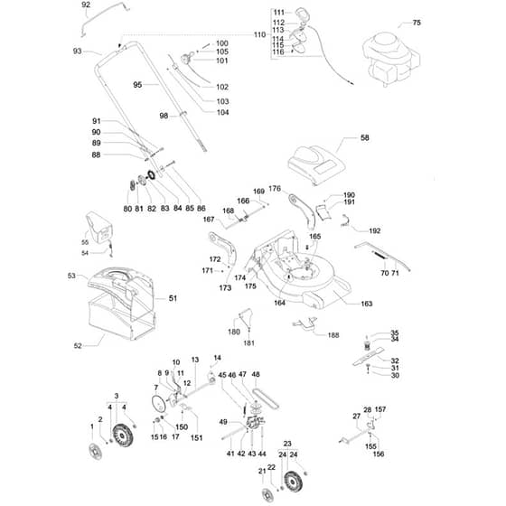 McCulloch M51-160 CMDA - 2008-04 - Product Complete Parts Diagram