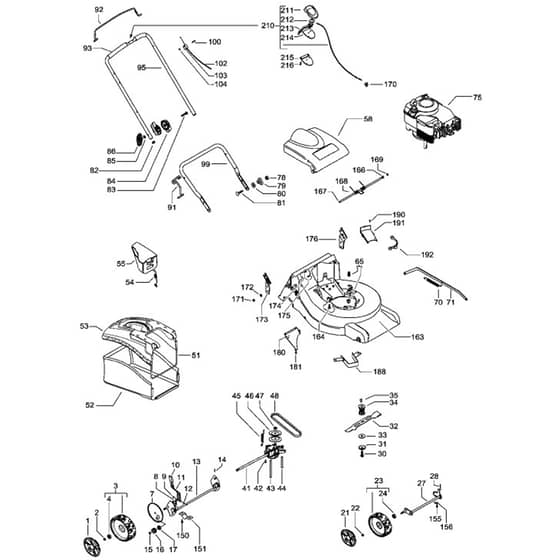 McCulloch M51-160 CMDA ALU - 2014-03 - Product Complete Parts Diagram