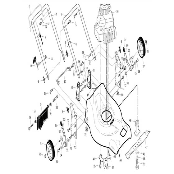 McCulloch M51-501 CMD - 2011-11 - Frame & Engine Parts Diagram