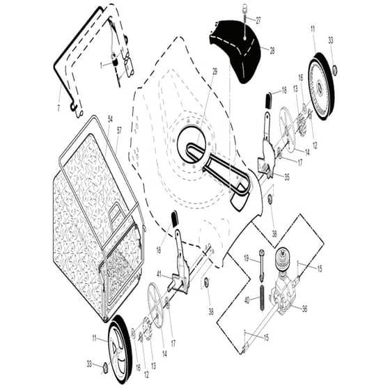McCulloch M51-501 CMDW - 2011-11 - Drive Parts Diagram