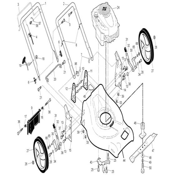 McCulloch M51-501 CMDW - 2011-11 - Frame Parts Diagram