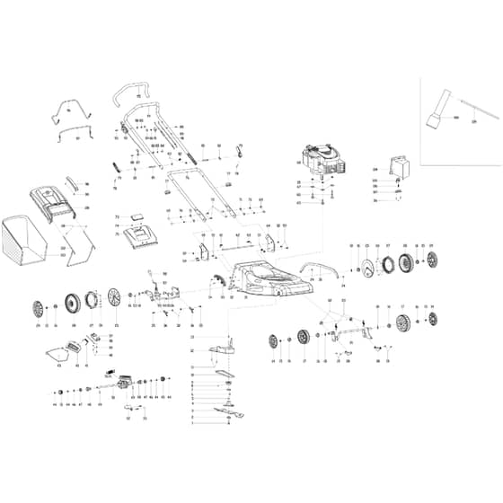 Cobra M51SPB - 20" Self Propelled Main Diagram