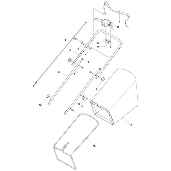 McCulloch M53-150AP 4X4 - 96121003502 - 2018-09 - Handle Parts Diagram