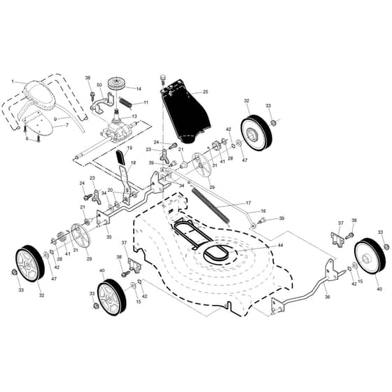 McCulloch M53-150ARP - 96141031200 - 2016-01 - Drive Parts Diagram