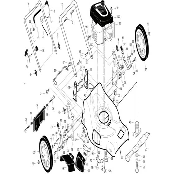 McCulloch M53-150AWFP - 96141029600 - 2015-02 - Frame Parts Diagram