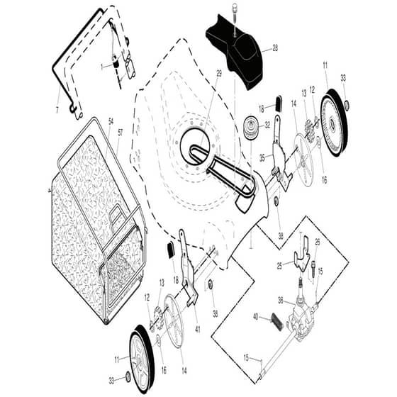 McCulloch M53-150WFP - 96141029700 - 2014-10 - Drive Parts Diagram