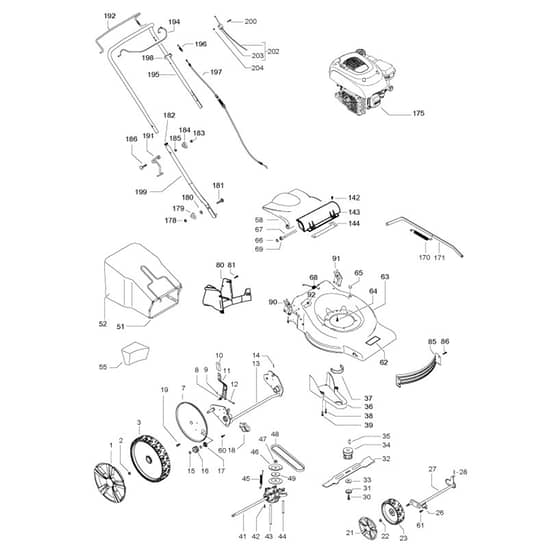 McCulloch M53-150WR Classic - 96708760102 - 2019-03 - Product Complete Parts Diagram