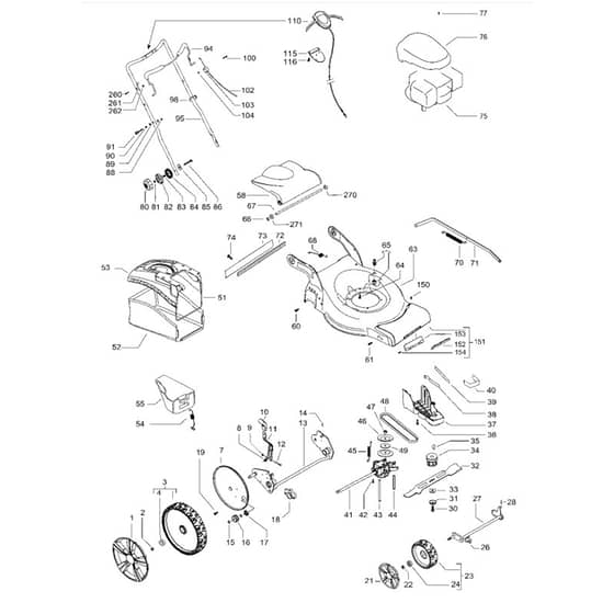 McCulloch M53-160 AWRPX - 96717230104 - 2014-04 - Product Complete Parts Diagram