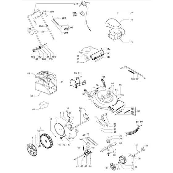 McCulloch M53-160 AWRPX - 96717230108 - 2018-01 - Product Complete Parts Diagram