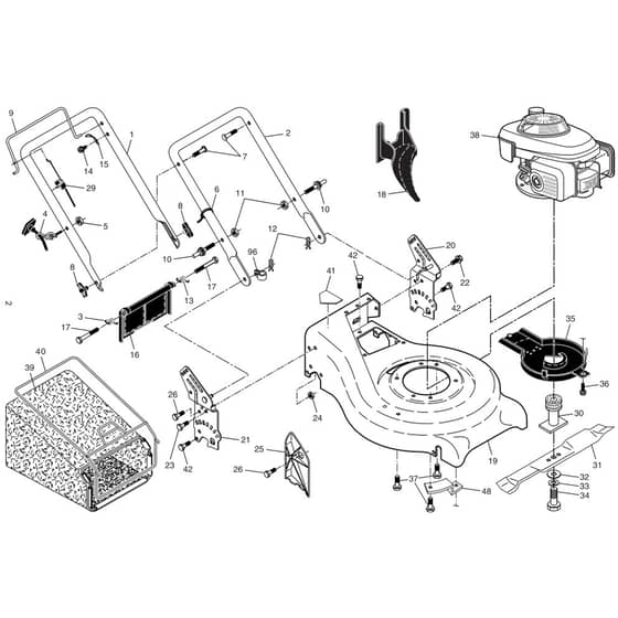 McCulloch M53-160 CMD - 96141010703 - 2008-09 - Frame Parts Diagram