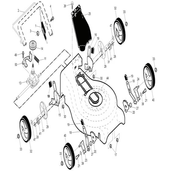 McCulloch M53-160 CMD - 96141010705 - 2009-06 - Drive Parts Diagram