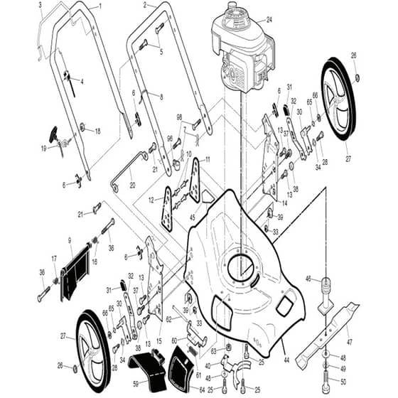 McCulloch M53-160 DW - 96141014805 - 2012-01 - Frame Parts Diagram