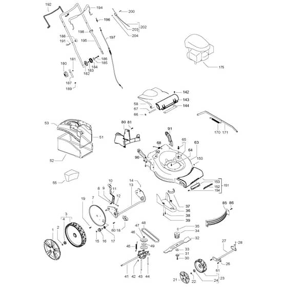 McCulloch M53-160WRPXV - 96768320101 - 2019-03 - Product Complete Parts Diagram