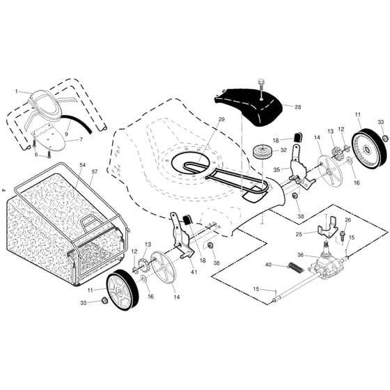 McCulloch M53-170AWFPX - 96141026700 - 2013-01 - Drive Parts Diagram