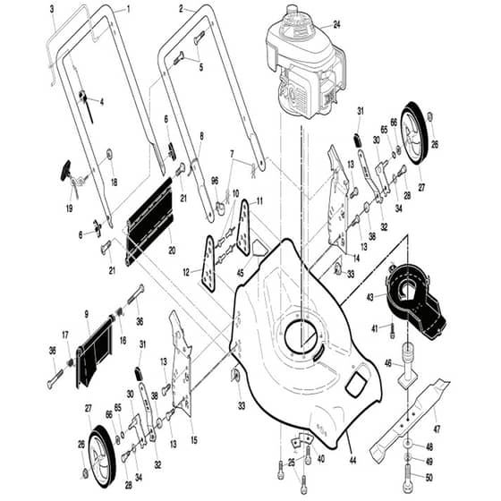 McCulloch M53-190 CMD - 96141020901 - 2009-12 - Frame Parts Diagram