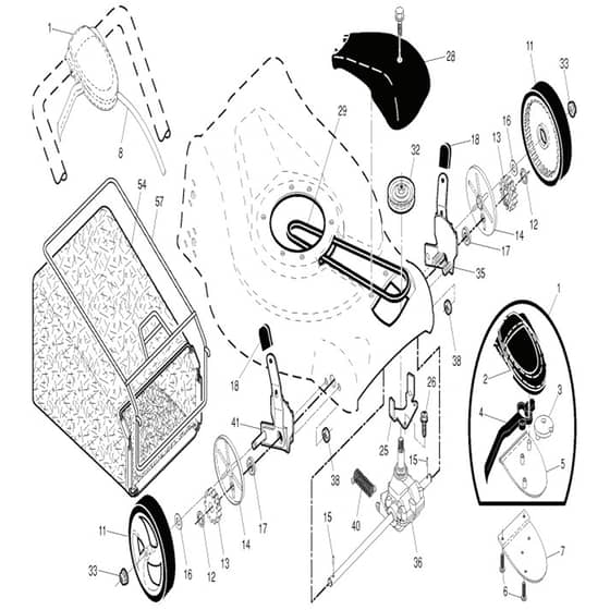 McCulloch M53-190 DWA - 96141016405 - 2010-01 - Drive Parts Diagram