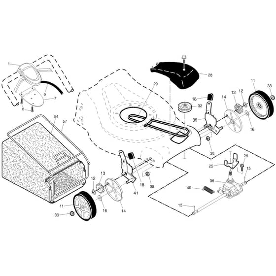 McCulloch M53-190AWFPX - 96141026400 - 2013-01 - Drive Parts Diagram