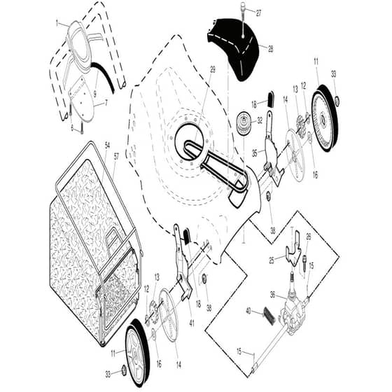 McCulloch M53-190AWFPX - 96141026401 - 2013-10 - Drive Parts Diagram
