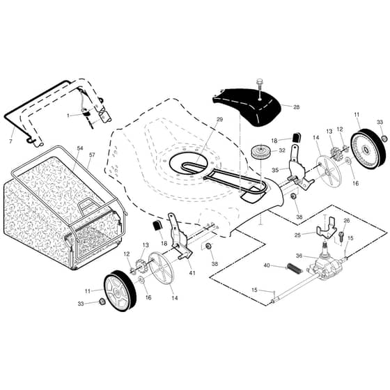 McCulloch M53-190F - 96141027900 - 2013-01 - Drive Parts Diagram