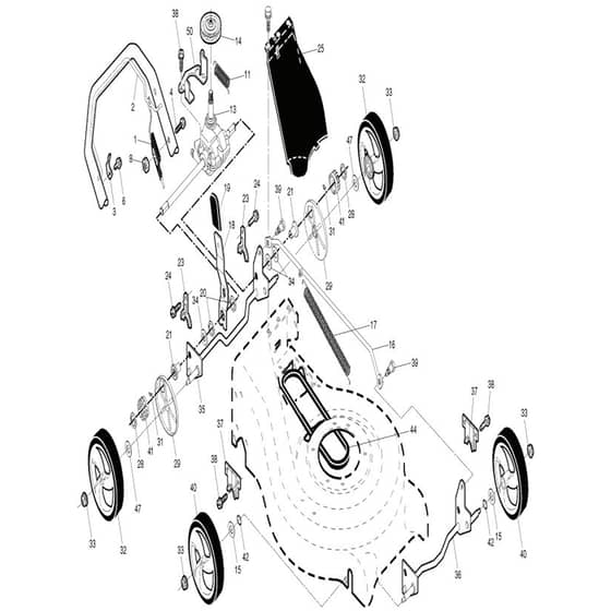 McCulloch M53-625 CMDE - 96141019803 - 2010-11 - Drive Parts Diagram