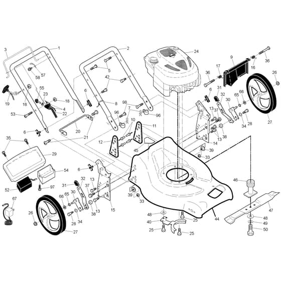 McCulloch M53-625 CMDEW - 96141015603 - 2010-12 - Frame Parts Diagram