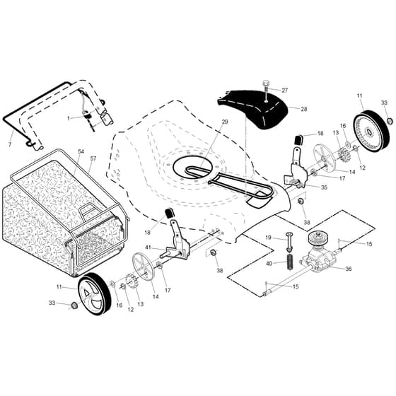 McCulloch M53-625 CMDW - 96141015705 - 2010-04 - Drive Parts Diagram