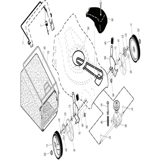 McCulloch M53-625 D - 96141025600 - 2012-01 - Drive Parts Diagram