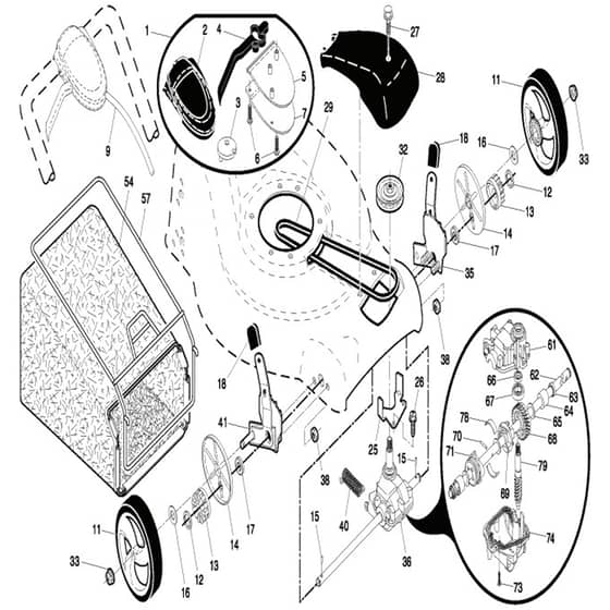 McCulloch M53-650 CMDWA - 96141018200 - 2008-03 - Drive Parts Diagram