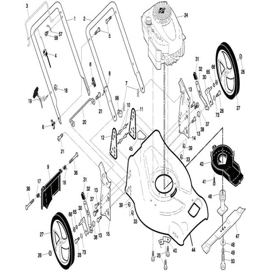 McCulloch M53-650 CMDWA - 96141018200 - 2008-03 - Frame Parts Diagram
