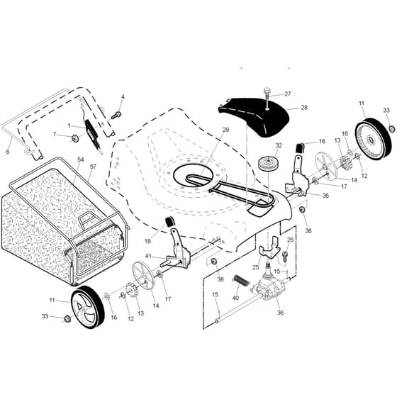 McCulloch M53-675 DW 3IN1 - 96141021900 - 2009-11 - Drive Parts Diagram