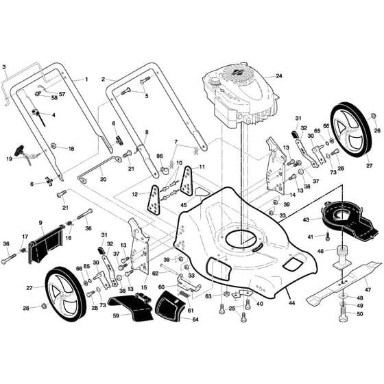 McCulloch M53-675 DWA 3IN1 - 96141017300 - 2008-03 - Frame Parts Diagram