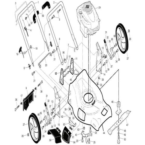 McCulloch M53-675DWA - 96141017303 - 2010-02 - Frame Parts Diagram