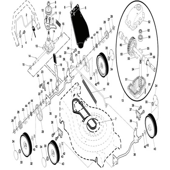 McCulloch M553 CM - 96141011100 - 2007-04 - Drive Parts Diagram