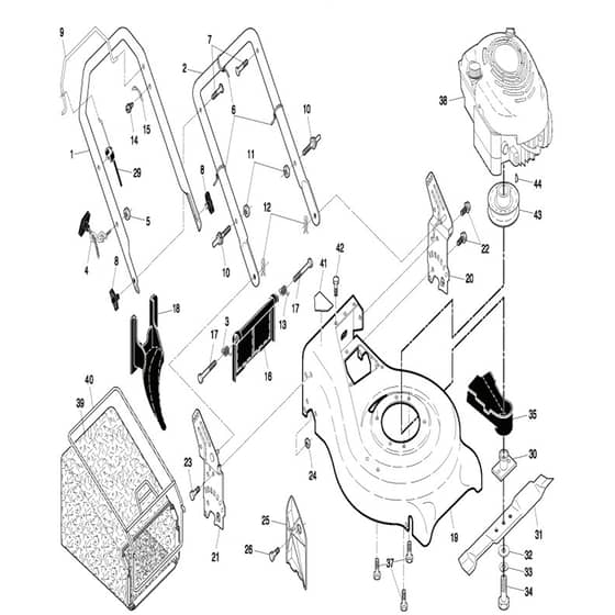 McCulloch M553 CM - 96141011100 - 2007-04 - Frame Parts Diagram