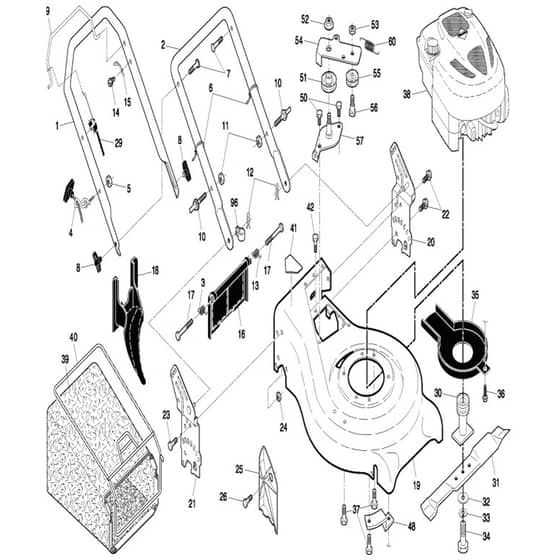 McCulloch M553 CM - 96141011101 - 2007-06 - Frame Parts Diagram