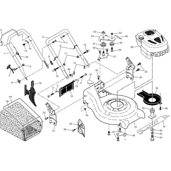 McCulloch M553 CM - 96141011103 - 2008-02 - Frame Parts Diagram