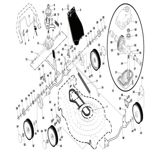 McCulloch M553 CME - 96141011201 - 2007-04 - Drive Parts Diagram