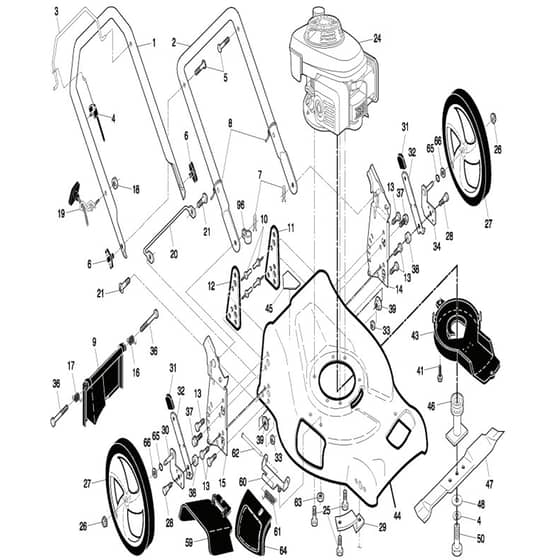 McCulloch M5553 D - 96141014800 - 2007-04 - Frame Parts Diagram