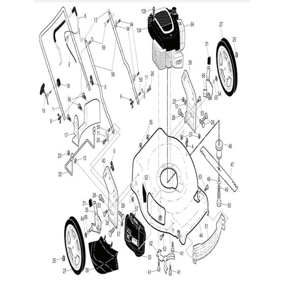 McCulloch M56-140WF - 96121002506 - 2018-08 - Frame Parts Diagram